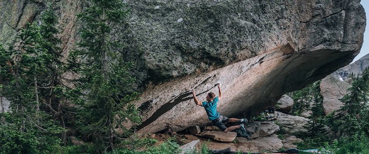 Drew Ruana  Box Theraphy V16/8c+  Rocky Mountain National Park Colorado USA